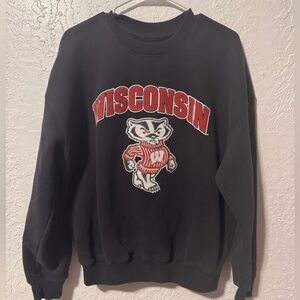 Hollister Boxy University of Wisconsin Graphic Crew Sweatshirt
Size Medium